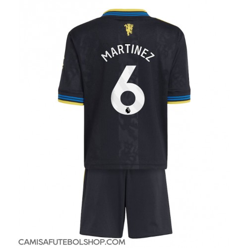 Camisa de time de futebol Manchester United Lisandro Martinez #6 Replicas 3º Equipamento Infantil 2025-26 Manga Curta (+ Calças curtas)